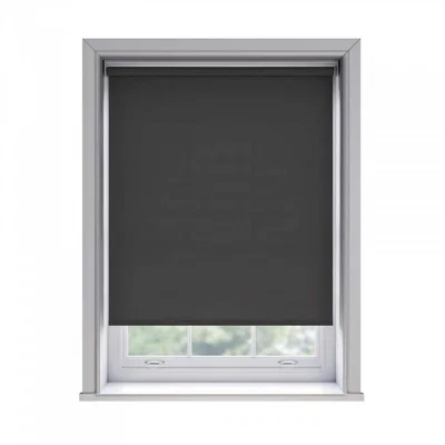 The Range No Drill Thermal Blackout Roller Blind (170cm Drop) - Black / 180