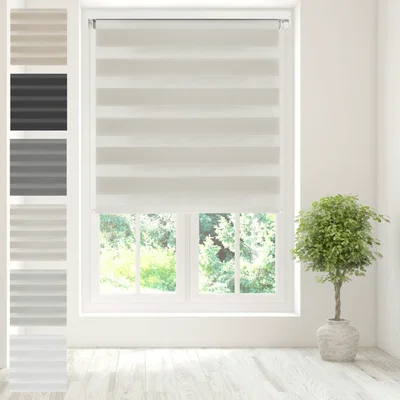 The Range Day Night Zebra Duo Roller Blind - Natural / 90cm Width x 160cm Drop / 160cm
