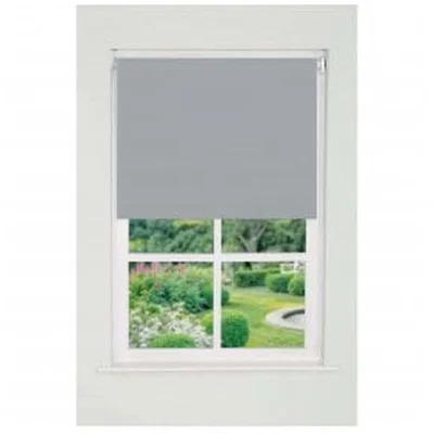The Range Plain Straight Edge Daylight Roller Blind (165cm Drop) - Light Grey / 210cm