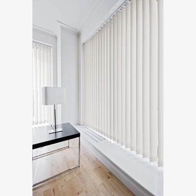 The Range Dimout Vertical Blind Including Headrail - Cream / 240cm / 90cm