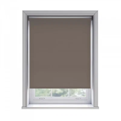 The Range No Drill Thermal Blackout Roller Blind (170cm Drop) - Chocolate / 60