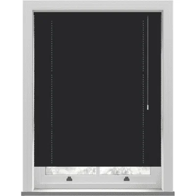 The Range 25mm Slats PVC Venetian Blind - Black / 152cm / 175