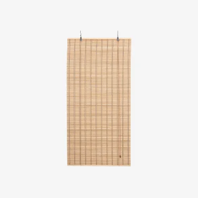 The Range Natural Roll-Up Bamboo Blinds for Windows - Yellowish-White / 60cm / 180cm