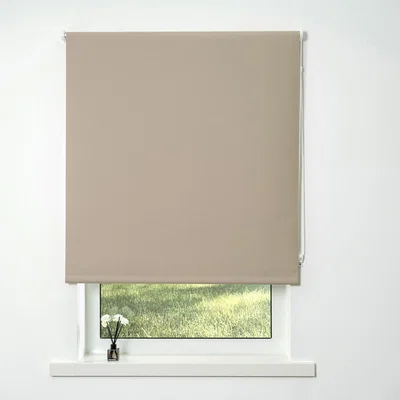 The Range Divante Plain Blackout Roller Blind - Desert Taupe / 90cm