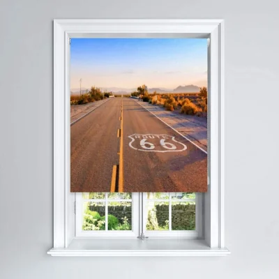 The Range Route 66 Blackout Roller Blinds Easy Fit Child Safety Included - Red