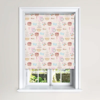 The Range Baking Items Kitchen Blackout Roller Blinds Easy Fit Child Safety Included - Multi / 90W x 140H cm