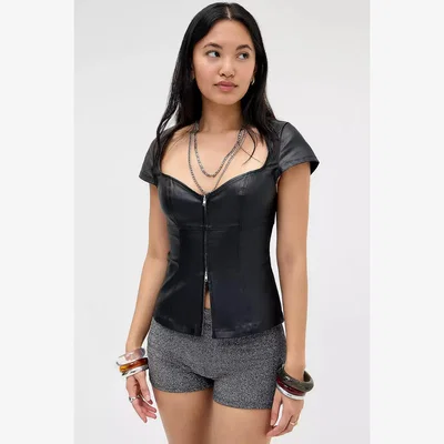 Urban Outfitters UO Blind Date Top - Black S at Urban Outfitters