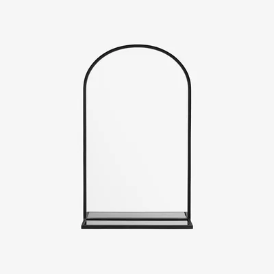 Amara Nordal - Iron Mirror with Shelf - Black