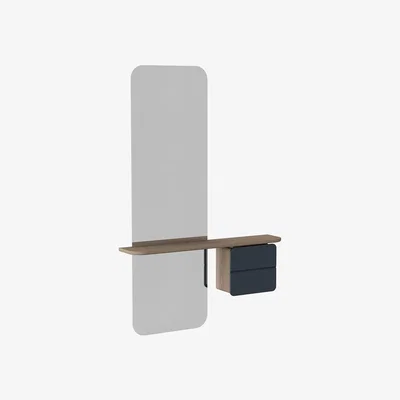 Amara UMAGE - One More Look Mirror - Oak - Anthracite Grey