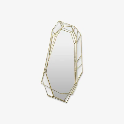 Amara Essential Home - Diamond Big Mirror - Gold