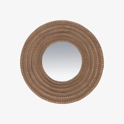 Amara Retreat - Rope Look Round Border Wall Mirror