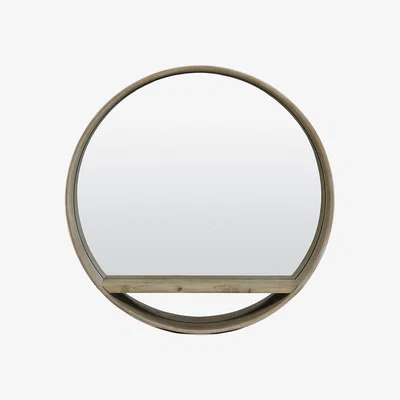 Amara Light & Living - Viria Mirror - Light Brown Wood