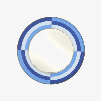 Amara Jonathan Adler - Harlequin Round Mirror - Blue