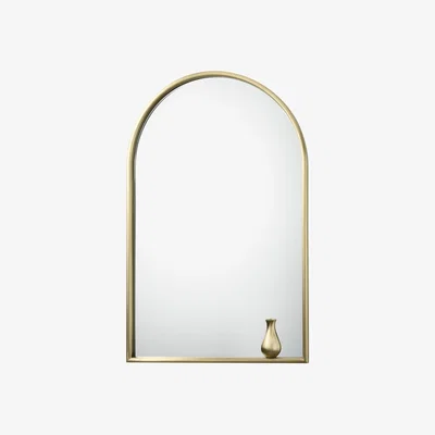 Amara GHIDINI 1961 - Portrait Wall Mirror - Gold - With Vase