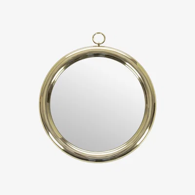 Amara Retreat - Round Brass Frame Mirror