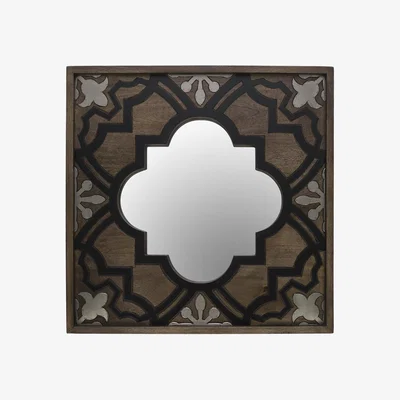 Amara Global Explorer - Carved Wooden Wall Mirror