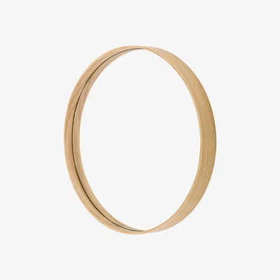 Amara Wireworks - Glance Round Wall Mirror - Oak - 31cm