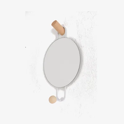 Anthropologie Round Hook Wall Mirror