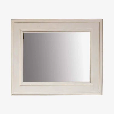 Barker and Stonehouse Carisbrooke Reclaimed Wood Landscape Mirror, White | Barker & Stonehouse