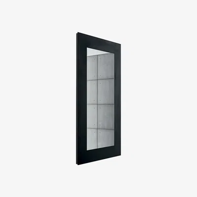 Barker and Stonehouse Sovet Italia Boston Mirror, Black Glass | Barker & Stonehouse