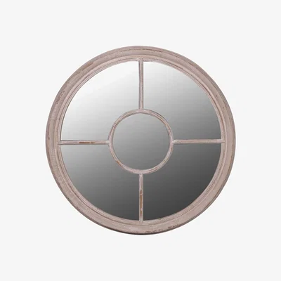Barker and Stonehouse Round Taupe Mirror Taupe