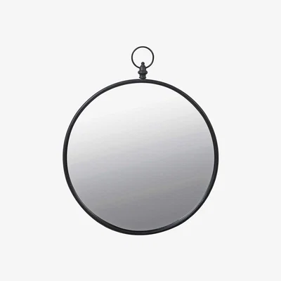 Barker and Stonehouse Black Round Mirror, Round | Barker & Stonehouse