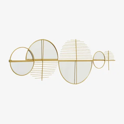 Barker and Stonehouse Circle Link Mirror, Gold | Barker & Stonehouse