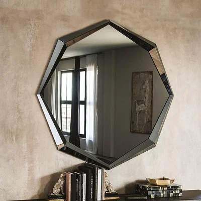 Barker and Stonehouse Cattelan Italia Emerald Wall Mounted Mirror 130 x 130cm, Round, Silver | Barker & Stonehouse