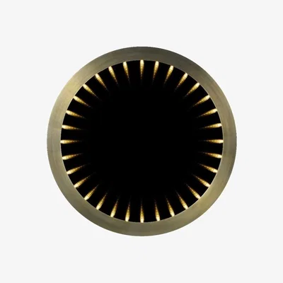 Barker and Stonehouse Timothy Oulton Inception Round Large Mirror, Round, Black | Barker & Stonehouse