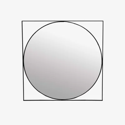 Barker and Stonehouse Black Framed Mirror Metal | Barker & Stonehouse