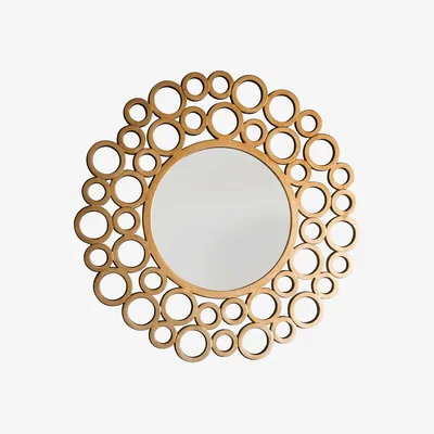 Barker and Stonehouse Deco Circles Mirror, Gold | Barker & Stonehouse
