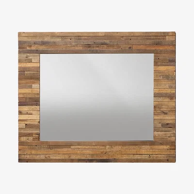 Barker and Stonehouse Charlie Reclaimed Wood Rectangular Wall Mirror, Brown | Barker & Stonehouse