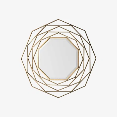 Barker and Stonehouse Gold Bordered Mirror Metal | Barker & Stonehouse