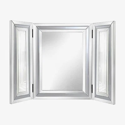 Barker and Stonehouse Quartz Vanity Mirror, Grey Glass and Mirror