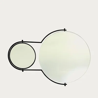 Bombinate.com Jet Black Orbit Wall Mirror