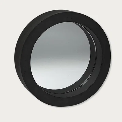 Bombinate.com Black Concrete Round Table Mirror