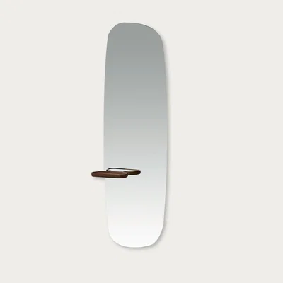 Bombinate.com Walnut Espejo De Pared Wall Mirror