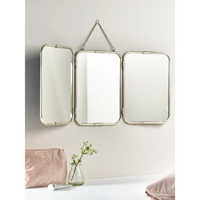 Cox and Cox French Triple Mirror - Antique Silver