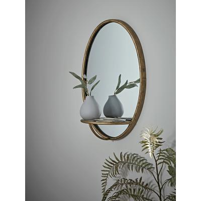 Cox and Cox Burnished Gold Shelf Mirror