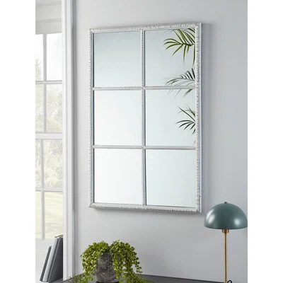 Cox and Cox Indoor Outdoor White Window Mirror