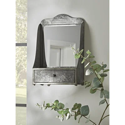 Cox and Cox Audrie Zinc Utility Mirror