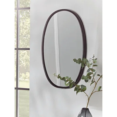 Cox and Cox Oval Mirror - Black