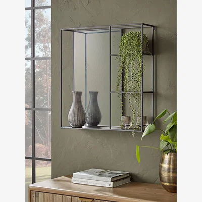 Cox and Cox Mirrored Shelf Unit