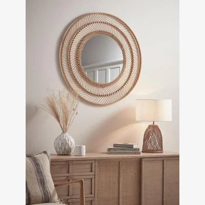 Cox and Cox Round Chevron Mirror