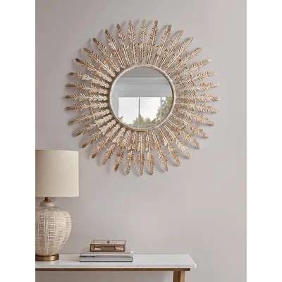 Cox and Cox Distressed Leaf Edge Mirror