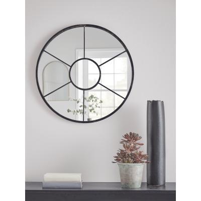 Cox and Cox NEW Round Panel Mirror - Black