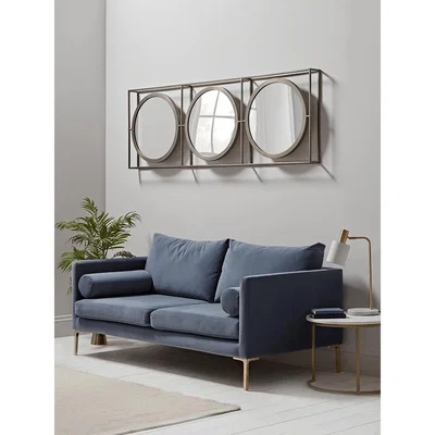 Cox and Cox NEW Trio Mounted Mirror - Zinc