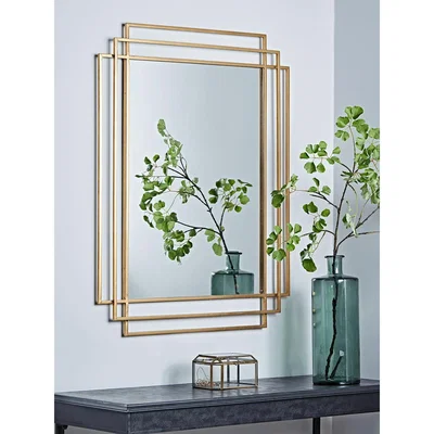 Cox and Cox Brass Deco Mirror