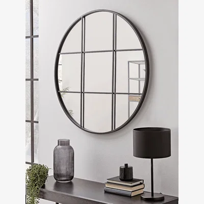 Cox and Cox Industrial Round Window Mirror