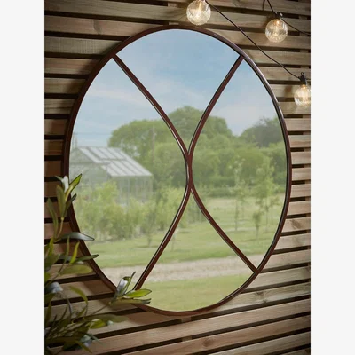 Cox and Cox Outdoor Geometric Wall Mirror